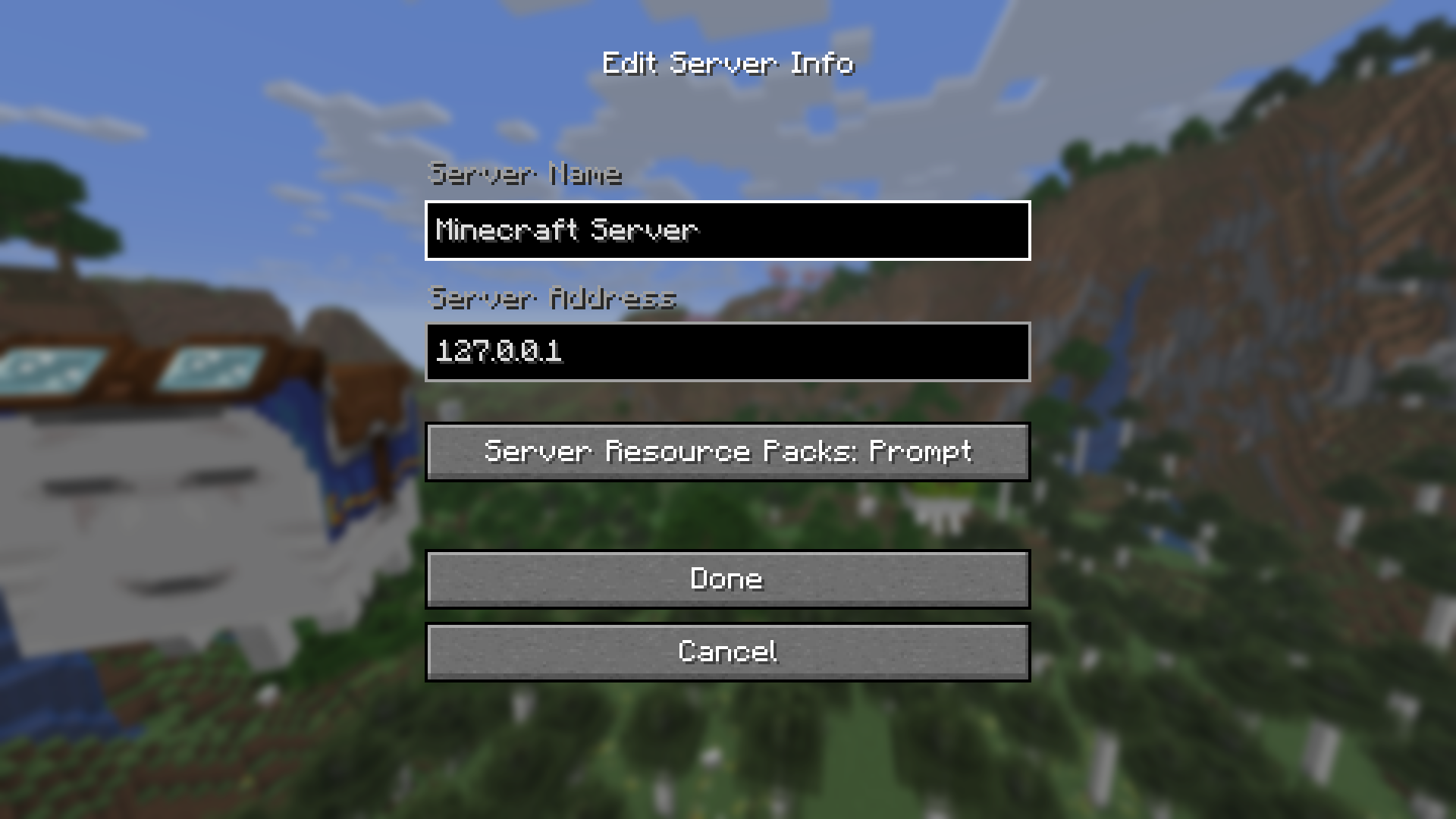 เชื่อมต่อเซิร์ฟ Minecraft ด้วย localhost ในโหมด Multiplayer