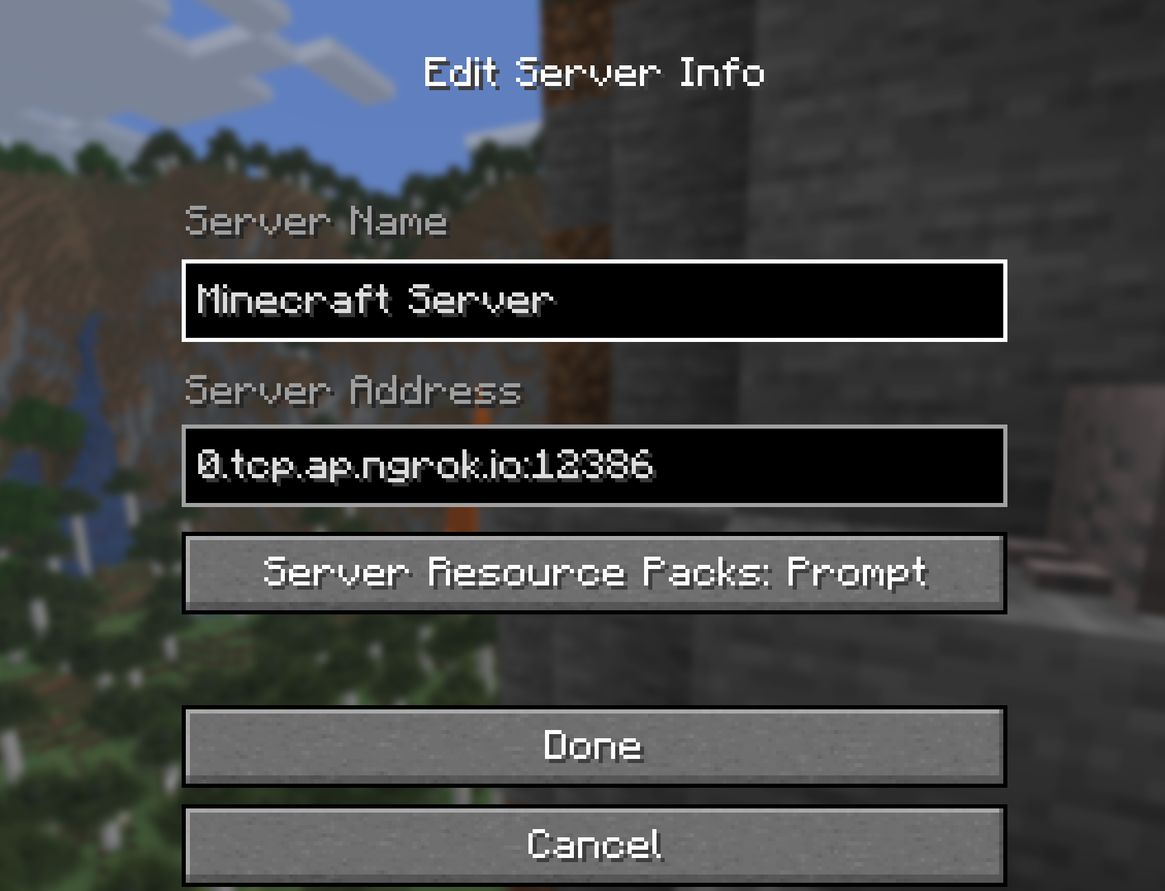 การใส่ IP ในเกม